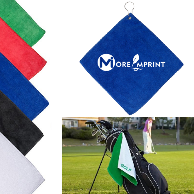 Microfiber Golf Towel with Grommet And Hook