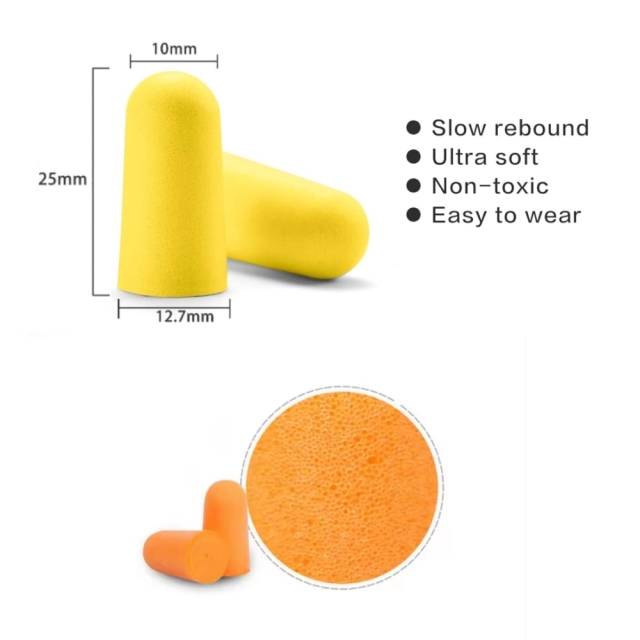Soft Foam Disposable Sound Blocking Ear Plugs