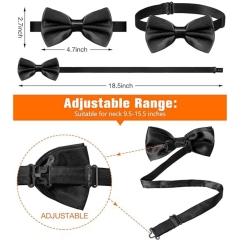 Full Color Printed Adjustable Pre-tied Bow Ties for Men Boys