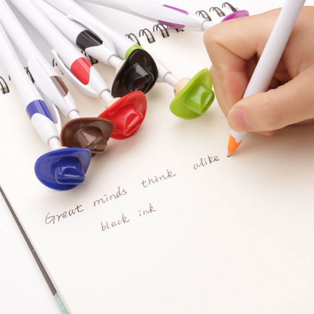 Novelty Cowboy Hat Retractable Ballpoint Pen