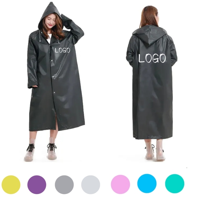 Reusable Waterproof EVA Lightweight Rain Coats Ponchos