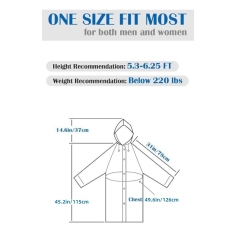 Reusable Waterproof EVA Lightweight Rain Coats Ponchos