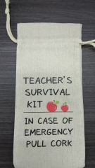 8" x 10.5" Pure Cotton Pouch with Single Drawstring