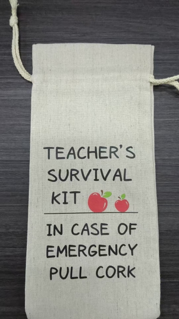 8" x 10.5" Pure Cotton Pouch with Single Drawstring