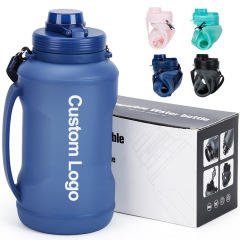 Silicone Collapsible Water Bottle Roll-Up Sports Flask