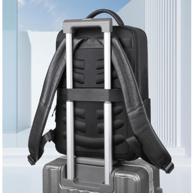 Cowhide Vintage Luxury Leather Business Laptop Backpack