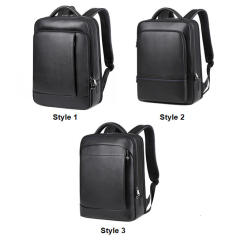 Cowhide Vintage Luxury Leather Business Laptop Backpack