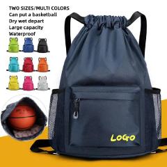 Waterproof Drawstring Pocket Backpack Fitness Sports Bag