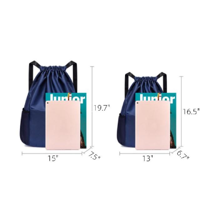 Waterproof Drawstring Pocket Backpack Fitness Sports Bag