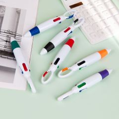 4-in-1 Retractable Rocket Ballpoint Pen with Buckle Keychain