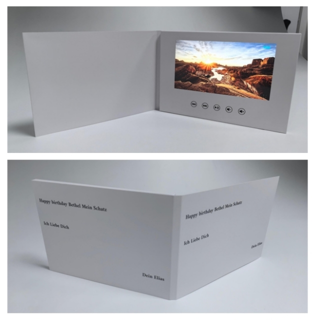 A5 Greeting Card Video Brochure Advertising Player LCD
