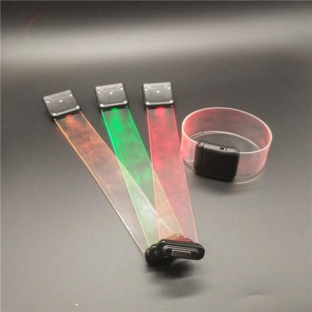Transparent LED Glow Bracelet Magnetic Stick Wristband