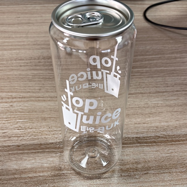 Transparent Juice Bottle Easy Open Lid Plastic Can Clear Disposable Plastic Cup