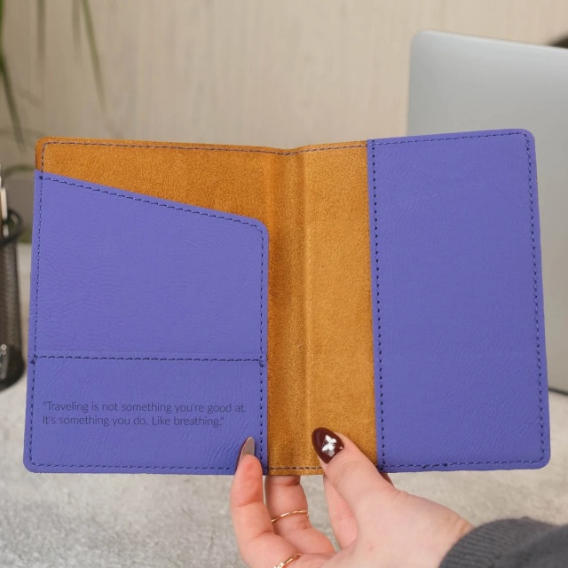 Leather Passport Cover ID Holder Travel Case Gift Wallet