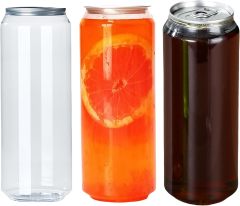 Transparent Juice Bottle Easy Open Lid Plastic Can Clear Disposable Plastic Cup