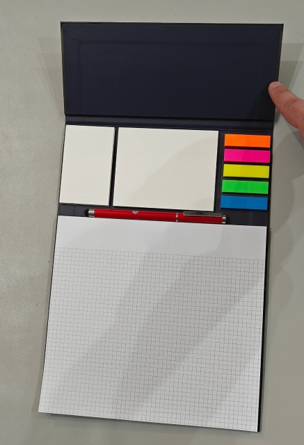 Stationery Gift Flap Desk Pad Pen Set with Mini Sticky Notes