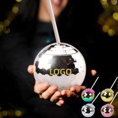 20 oz Disco Ball Drinking Cups with Straws and Lid