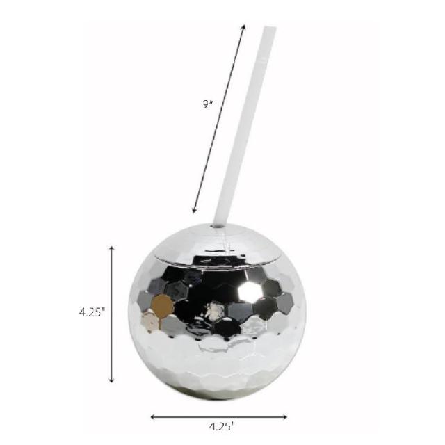 20 oz Disco Ball Drinking Cups with Straws and Lid