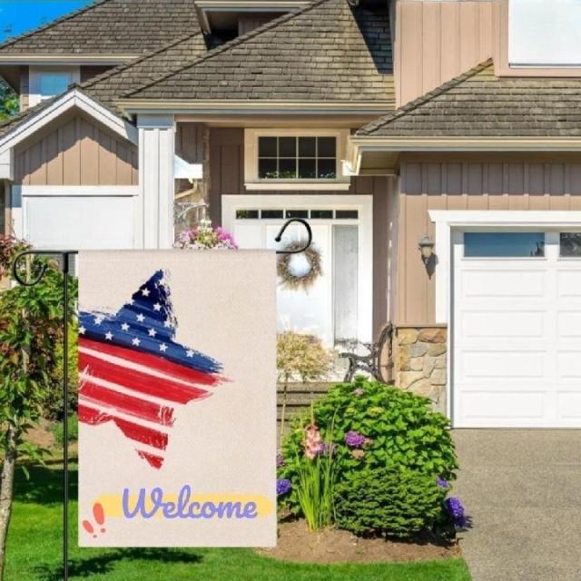 Double-Sided Garden Flag for Outside Welcome Yard Decoration