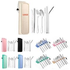 9-Piece Portable Travel Silverware Utensils with Case