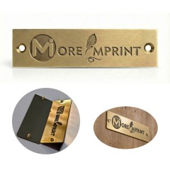 Engraved Titanium Gold Brass Nameplate Label Badge