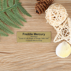 Engraved Titanium Gold Brass Nameplate Label Badge