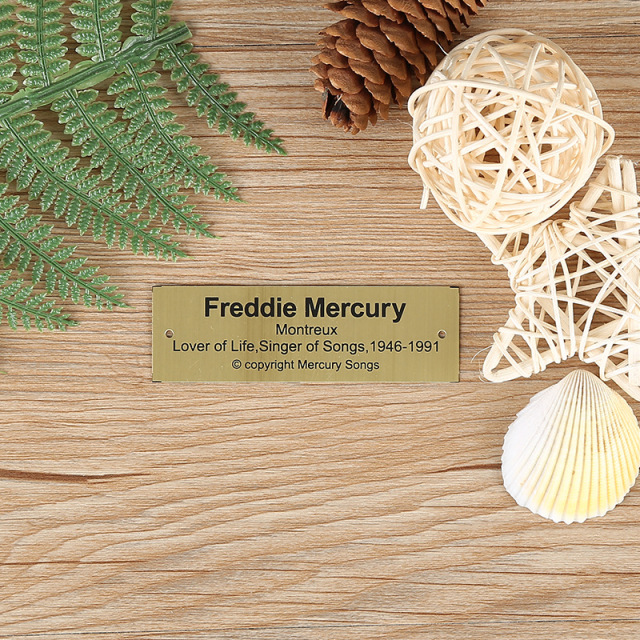 Engraved Titanium Gold Brass Nameplate Label Badge