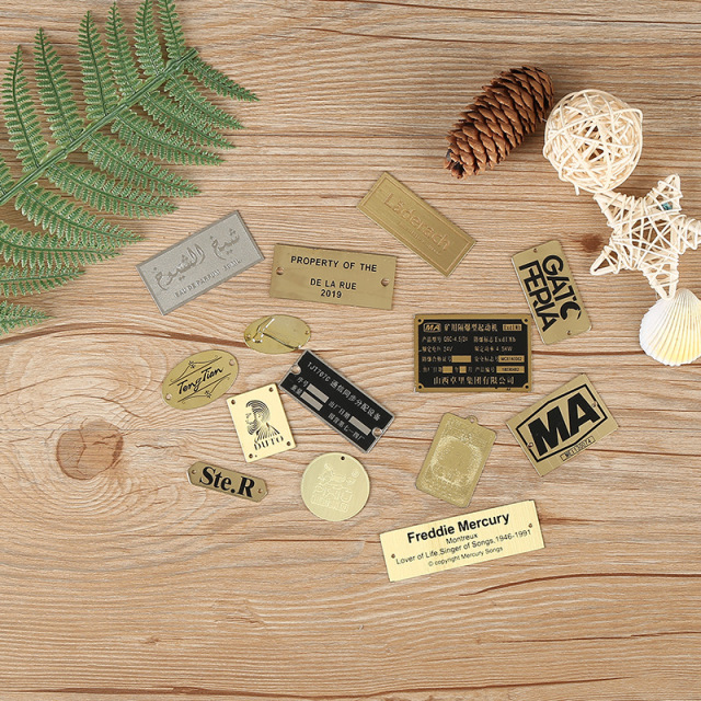 Engraved Titanium Gold Brass Nameplate Label Badge