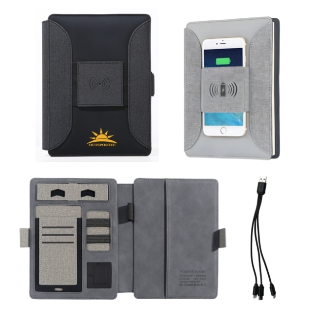 Integrated Cable USB Wireless Charging Notepad Notebook