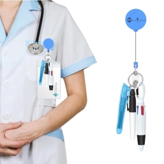 Retractable Nurse Badge Clip and Pen Set