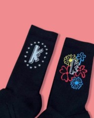 Apparel Trendy Crew Socks Patterned Casual Knit Hosiery Wear