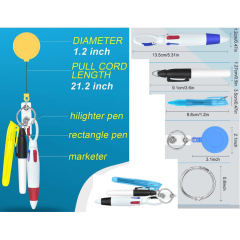 Retractable Nurse Badge Clip and Pen Set