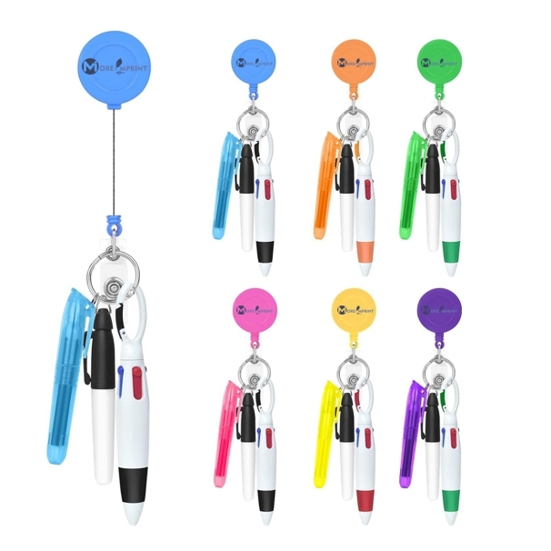 Retractable Nurse Badge Clip and Pen Set