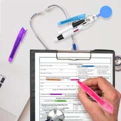 Retractable Nurse Badge Clip and Pen Set