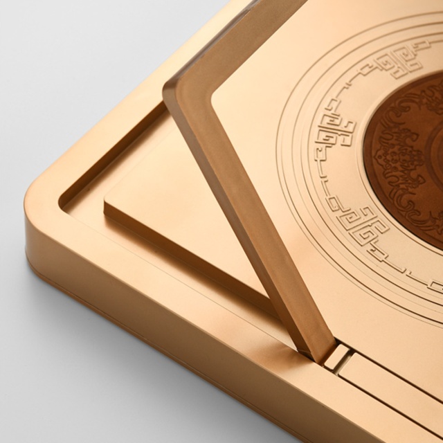 Acrylic Coating Gold Metal Award Corporate License Plaque