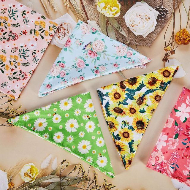 Pet Drool Bib Dog Kerchief Tie Bandana Neck Wrap Scarf