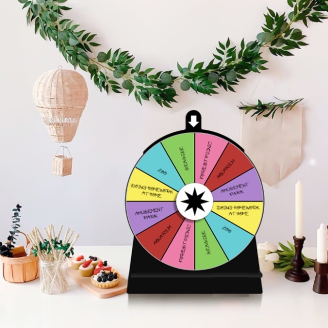 DIY Custom Acrylic Raffle Lucky Draw Wheel Dry Erase