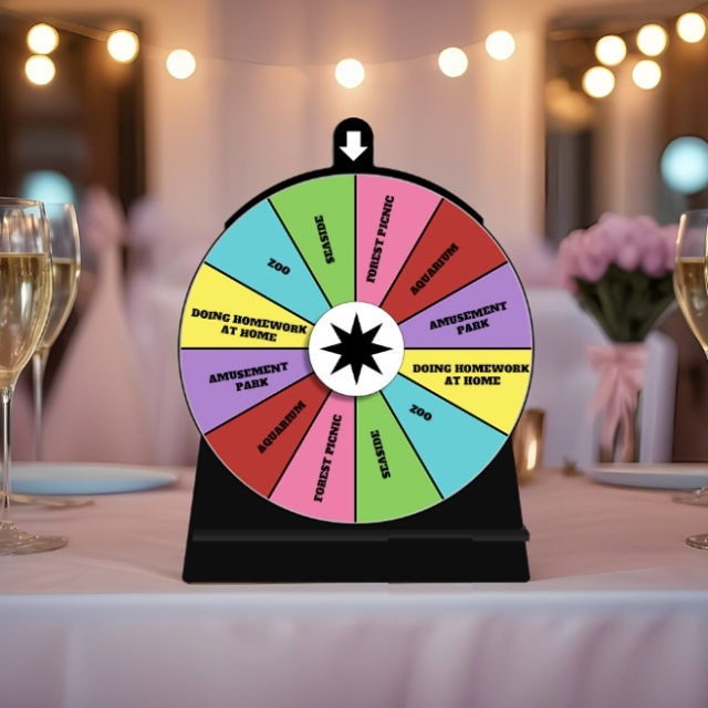 DIY Custom Acrylic Raffle Lucky Draw Wheel Dry Erase