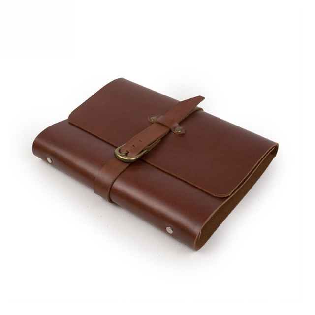 A5 Refillable Leather Journal Buckle Strap Diary Notebook