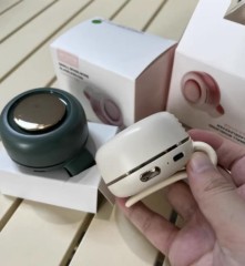 Portable Mini Clip Fan – 3-Speed Wearable Waist & Collar Cooling Fan with Rechargeable Battery