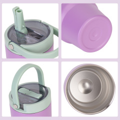 14oz Vacuum Insulated Tumbler Foldable Straw Lid