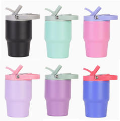14oz Vacuum Insulated Tumbler Foldable Straw Lid