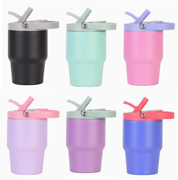 14oz Vacuum Insulated Tumbler Foldable Straw Lid