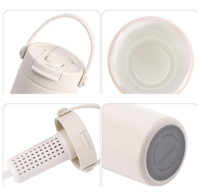 25oz Vacuum Insulated Travel Tumbler with Ceramic Interior Coating – Leak-Proof Car Mug with Carry Handle & Multi-Way Drinking Lid