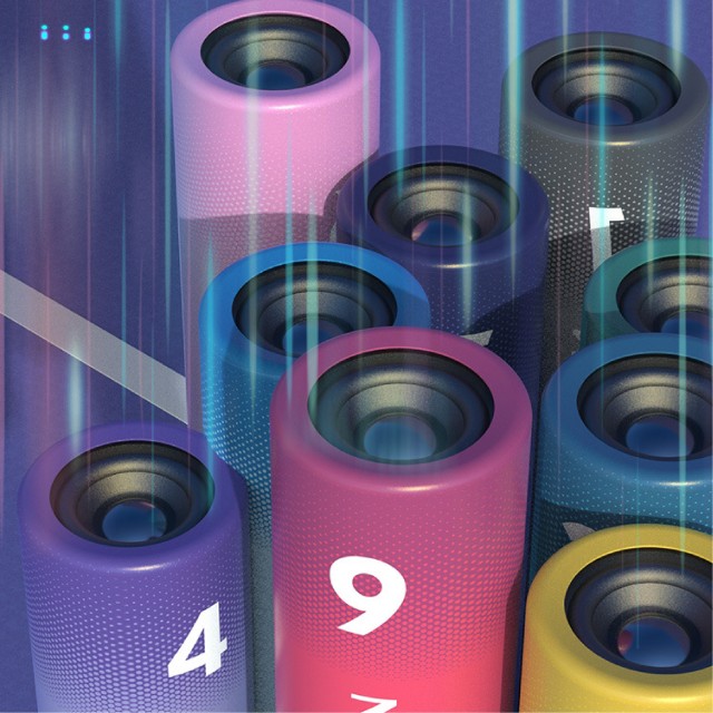 Music Baton Bluetooth Speaker with Power Bank Speaker for Running & Cycling