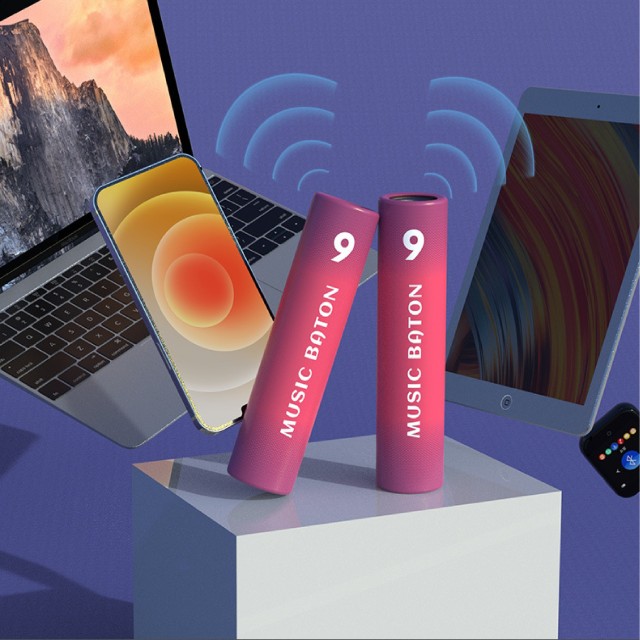 Music Baton Bluetooth Speaker with Power Bank Speaker for Running & Cycling