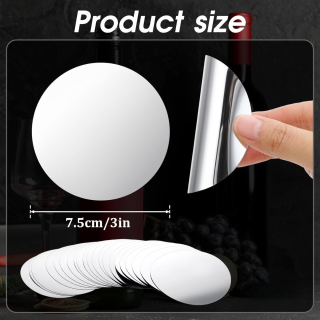 Thin Silver Aluminum Foil Wine Whisky Pourer Spout Disks