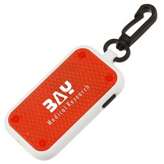 Plastic Led Keychain Safety Reflector Clip Flashlight