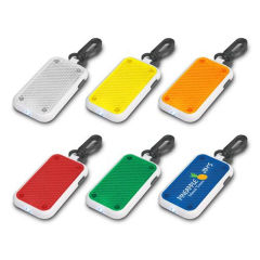 Plastic Led Keychain Safety Reflector Clip Flashlight