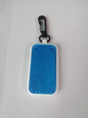 Plastic Led Keychain Safety Reflector Clip Flashlight